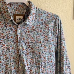 Zara floral men’s button up